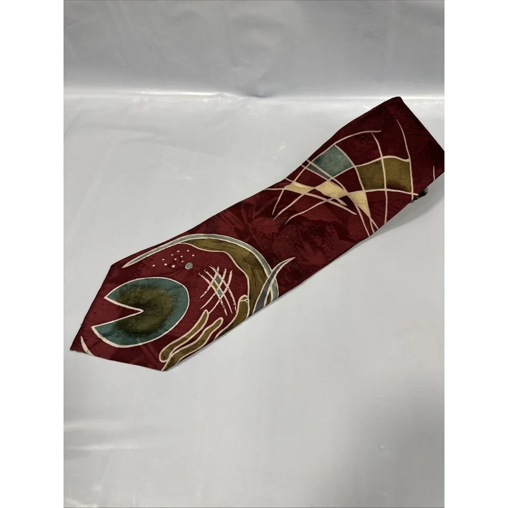 Vintage Pierre Cardin Men's Tie Multicolor‎ Geometric Necktie 100% Silk Classic